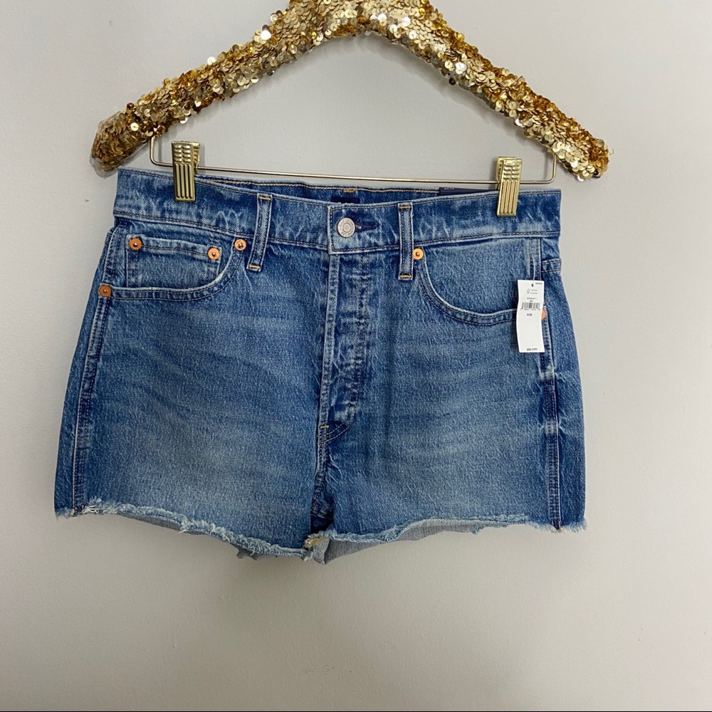 Gap High Rise Cheeky Denim Shorts with Raw Hem NWT - Picture 5 of 10